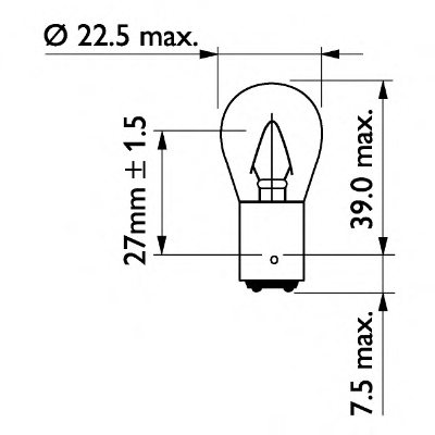 PHILIPS 13402CP Bulb, reverse light